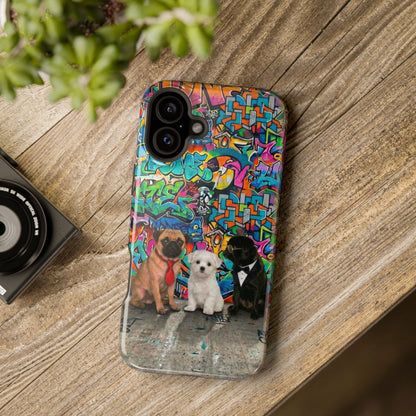 Puppy Squad Graffiti Phone Case — Impact-Resistant Protective Case