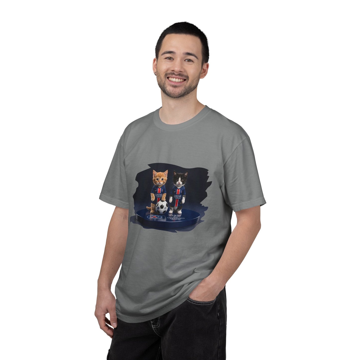 Cat Soccer Players T‑Shirt — Cute Kitten Football Graphic Tee