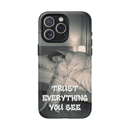 Phone Case ‘Trust Everything You See’ Surreal Sleep Graphic Tough Magnetic Case