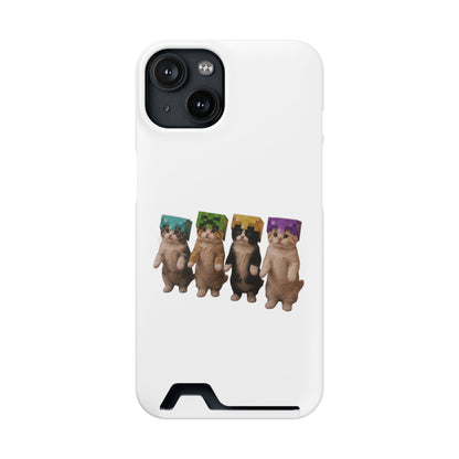 Minecraft Kittens Cat Phone Case with Card Holder