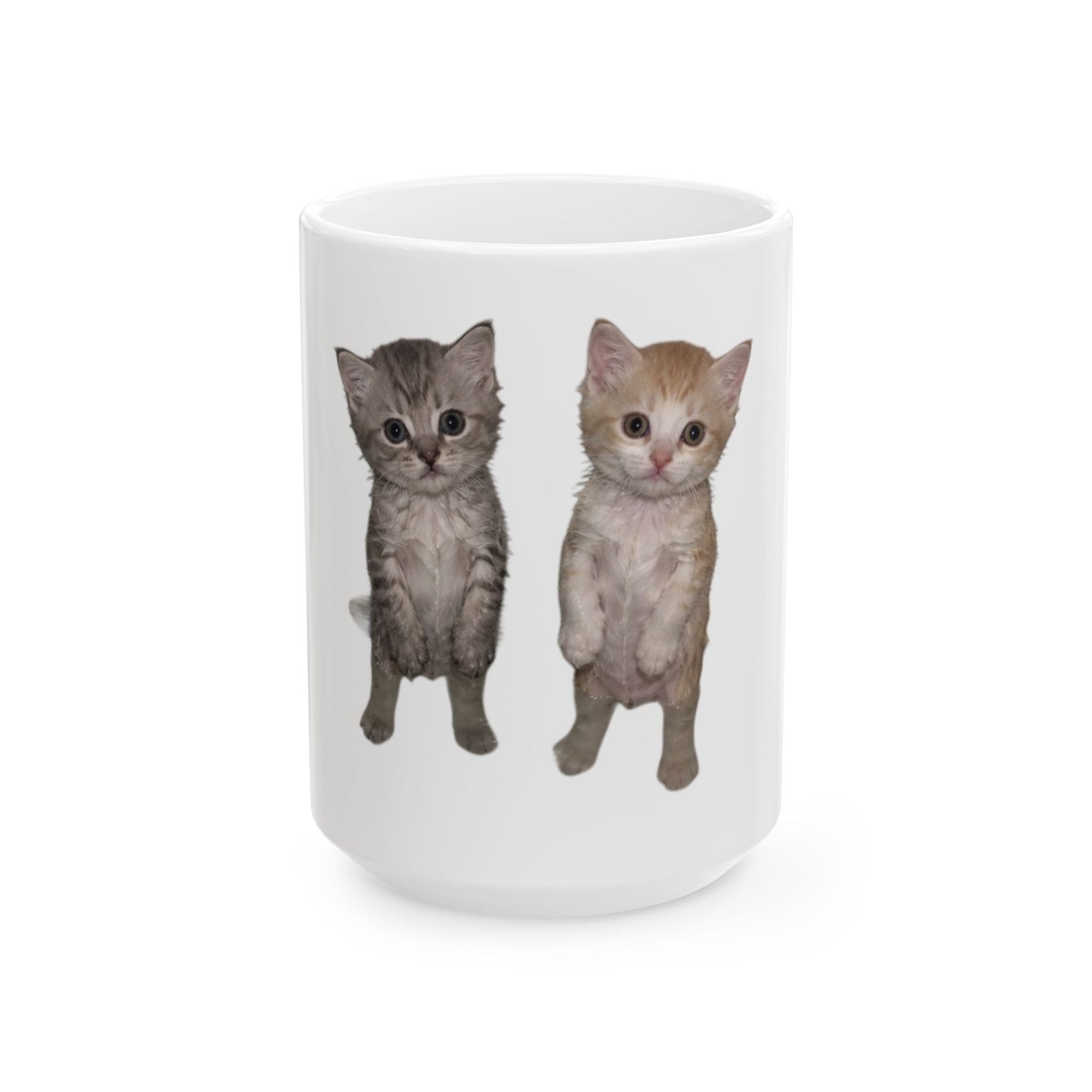 Cute Standing Kittens Ceramic Mug  (11oz or 15oz)