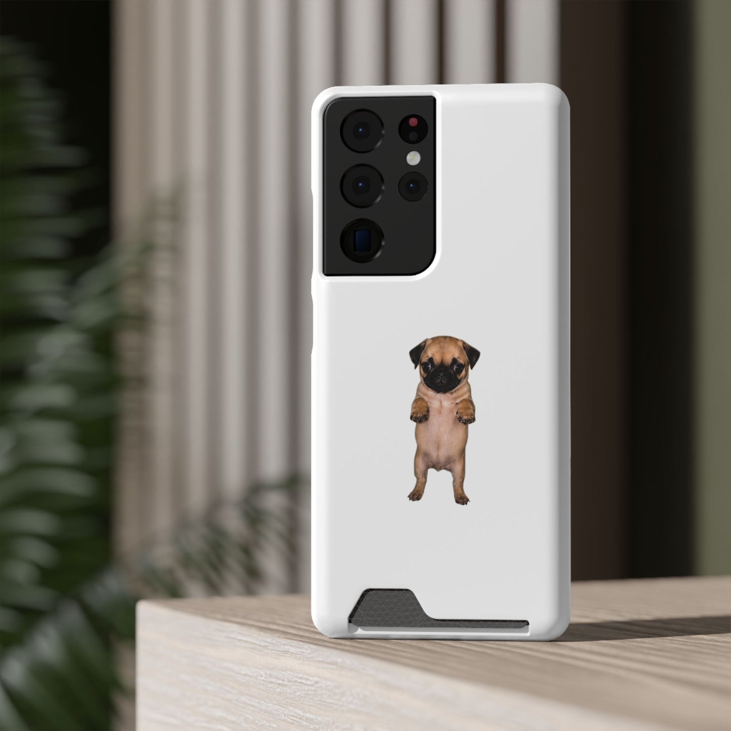Cute Standing Pug Phone Card Case