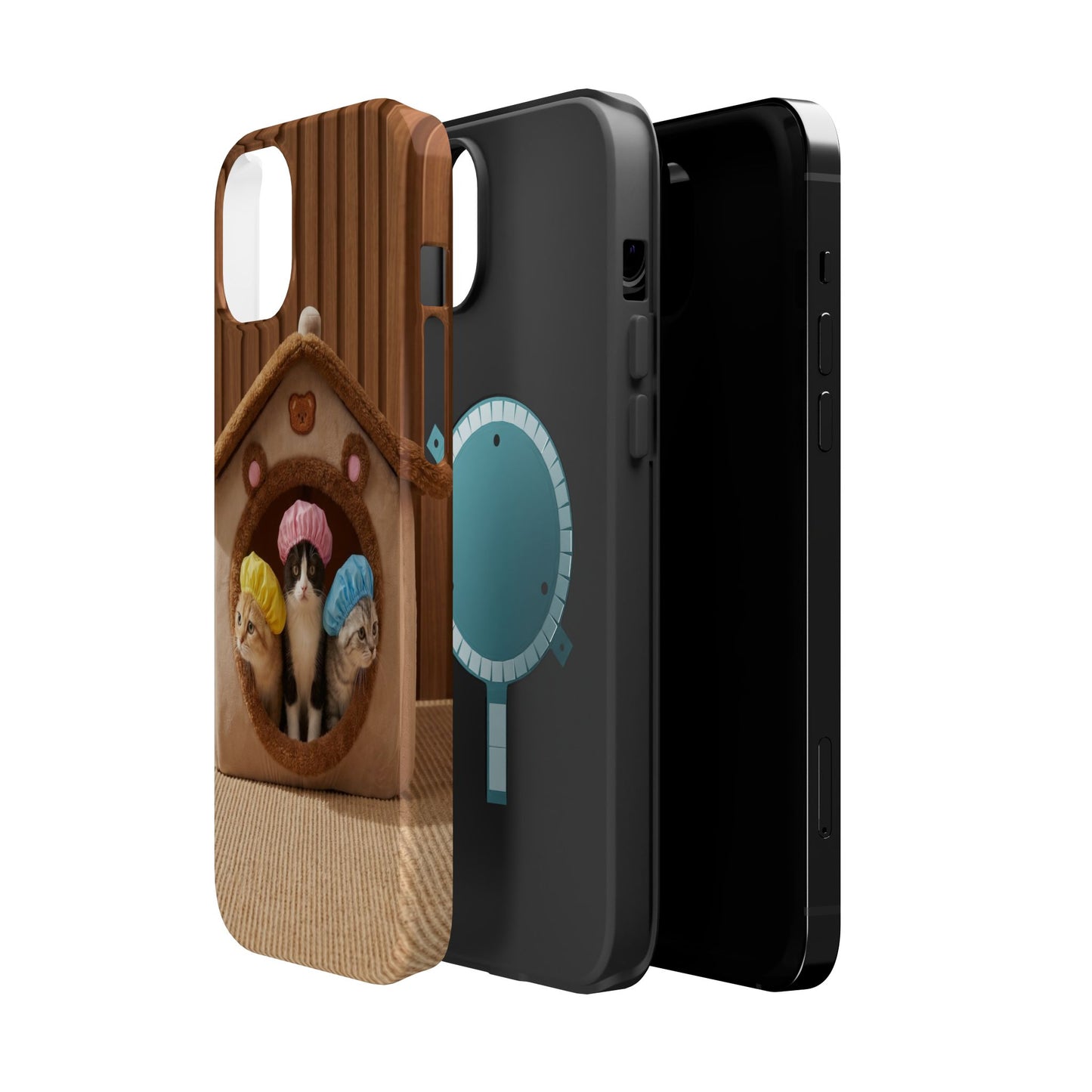 Cute Kittens in Cozy House Phone Case — Magnetic Impact-Resistant Case