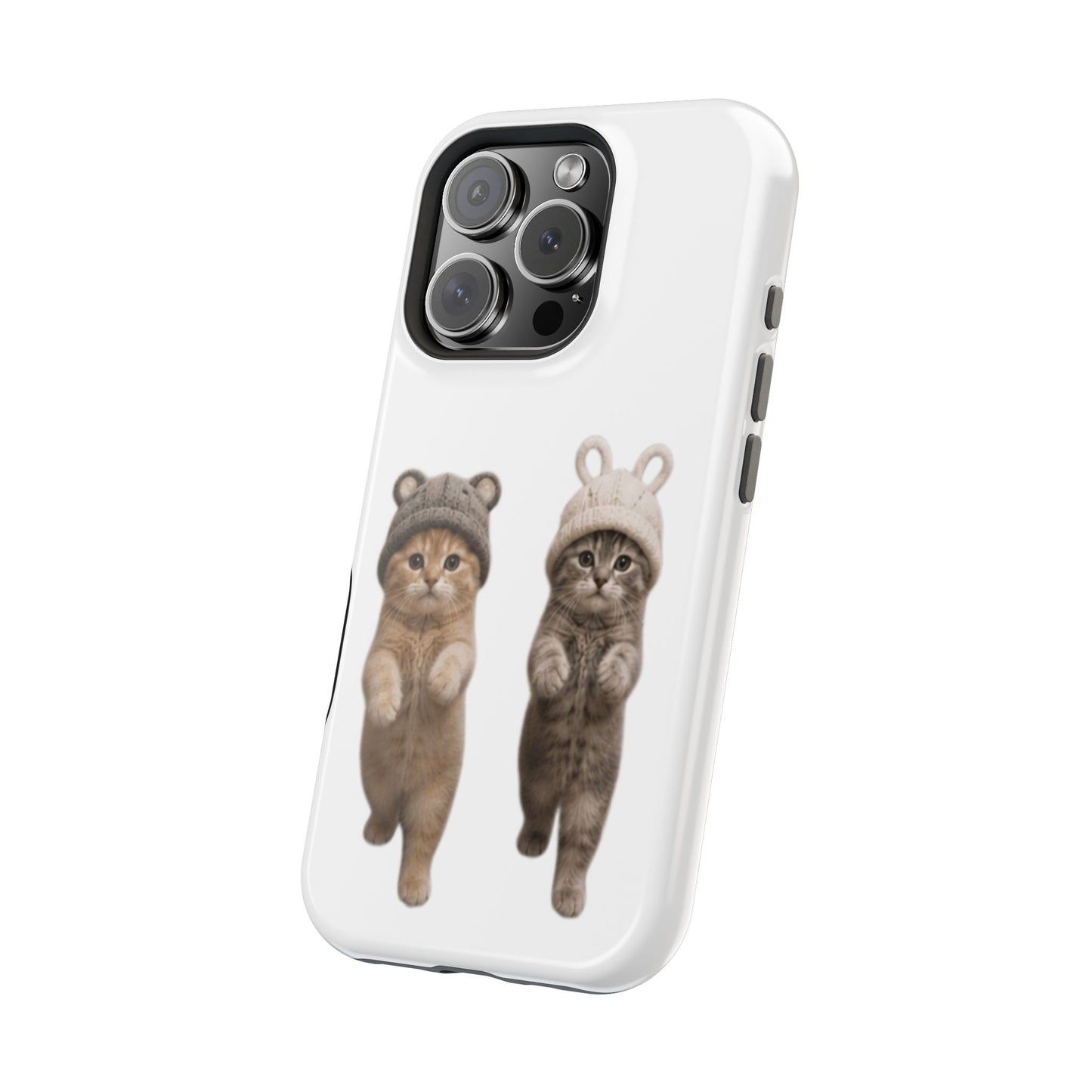 Cute Kittens in Hats Magnetic Impact Phone Case