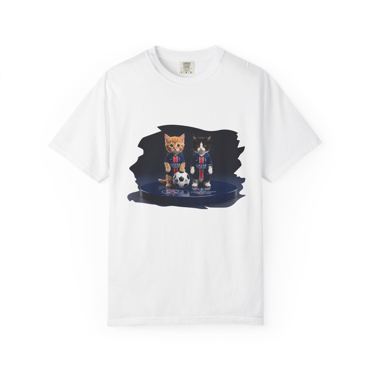 Cat Soccer Players T‑Shirt — Cute Kitten Football Graphic Tee