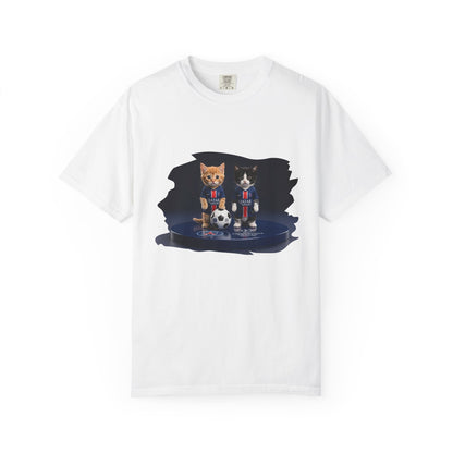 Cat Soccer Players T‑Shirt — Cute Kitten Football Graphic Tee
