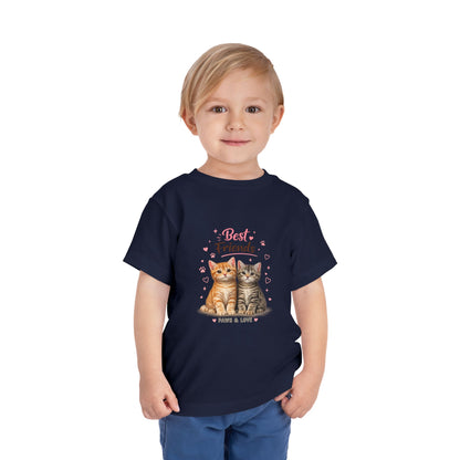Best Friends Kitten Toddler Tee — Paws & Love Cute Cat Shirt