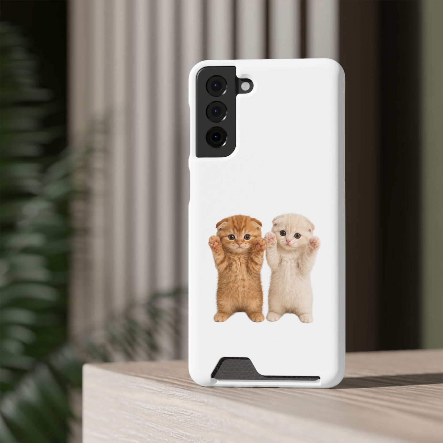 Cute Kittens Phone Case with Card Holder