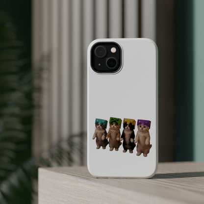 Dancing Kittens Minecraft Helmet Magnetic Impact-Resistant Phone Case