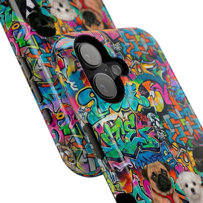 Puppy Squad Graffiti Phone Case — Impact-Resistant Protective Case