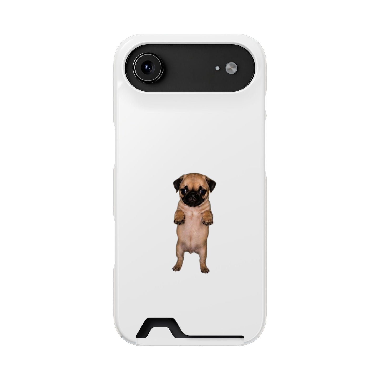 Cute Standing Pug Phone Card Case