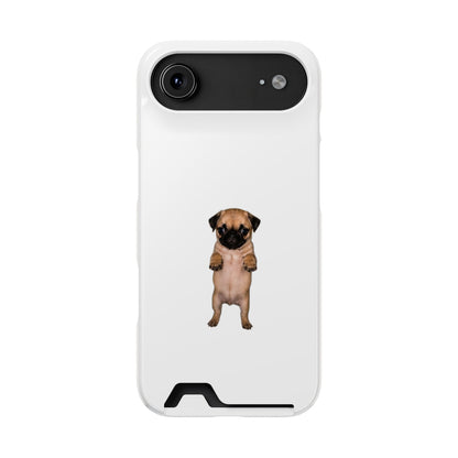 Cute Standing Pug Phone Card Case