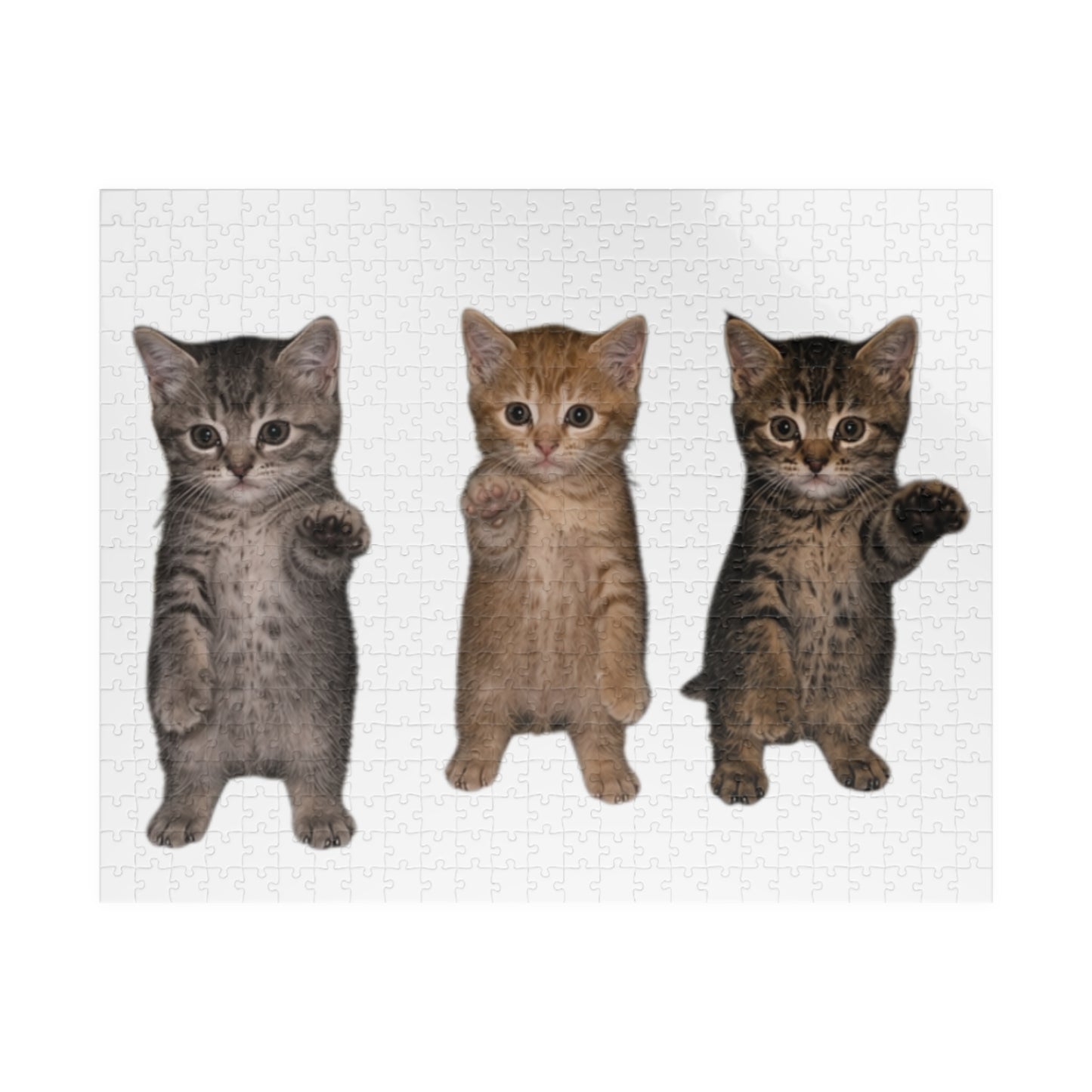 Cute Standing Trio Kittens Dancing Jigsaw Puzzle