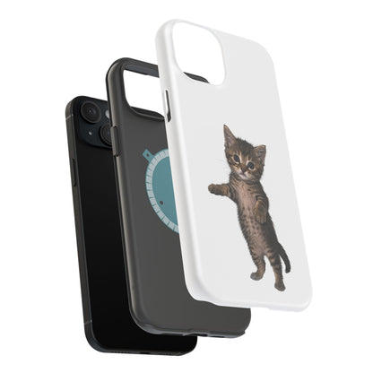 Cute Standing Kitten Magnetic Phone Case