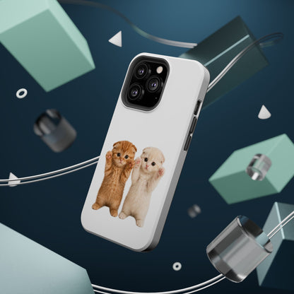 Cute Raising Paws Kittens Magnetic Impact-Resistant  Phone Case