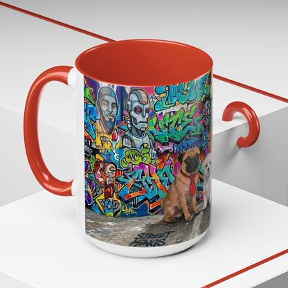 Graffiti Pets Coffee Mug — Colorful Street Art Dog & Cat Accent Mug (11/15oz)