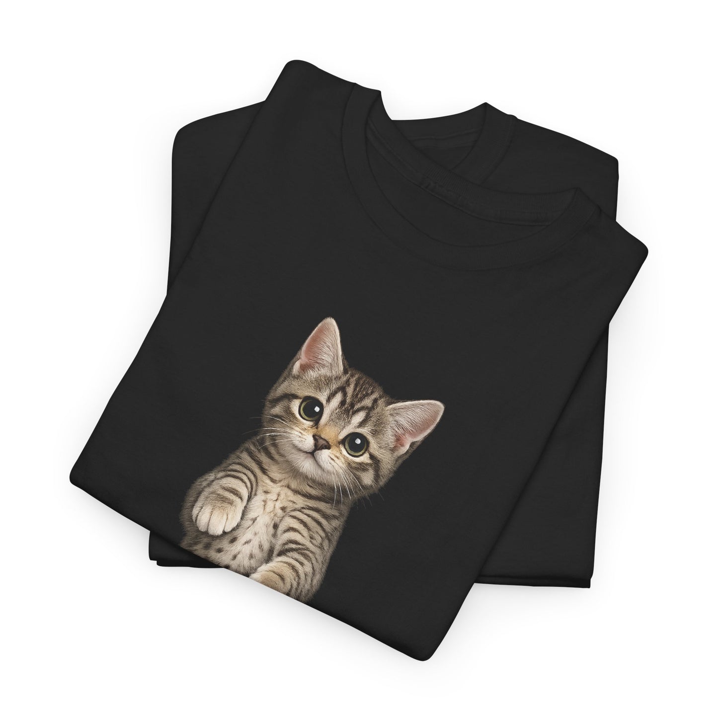 Standing Tabby Kitten T-Shirt — Cute Cat Graphic Tee for Cat Lovers