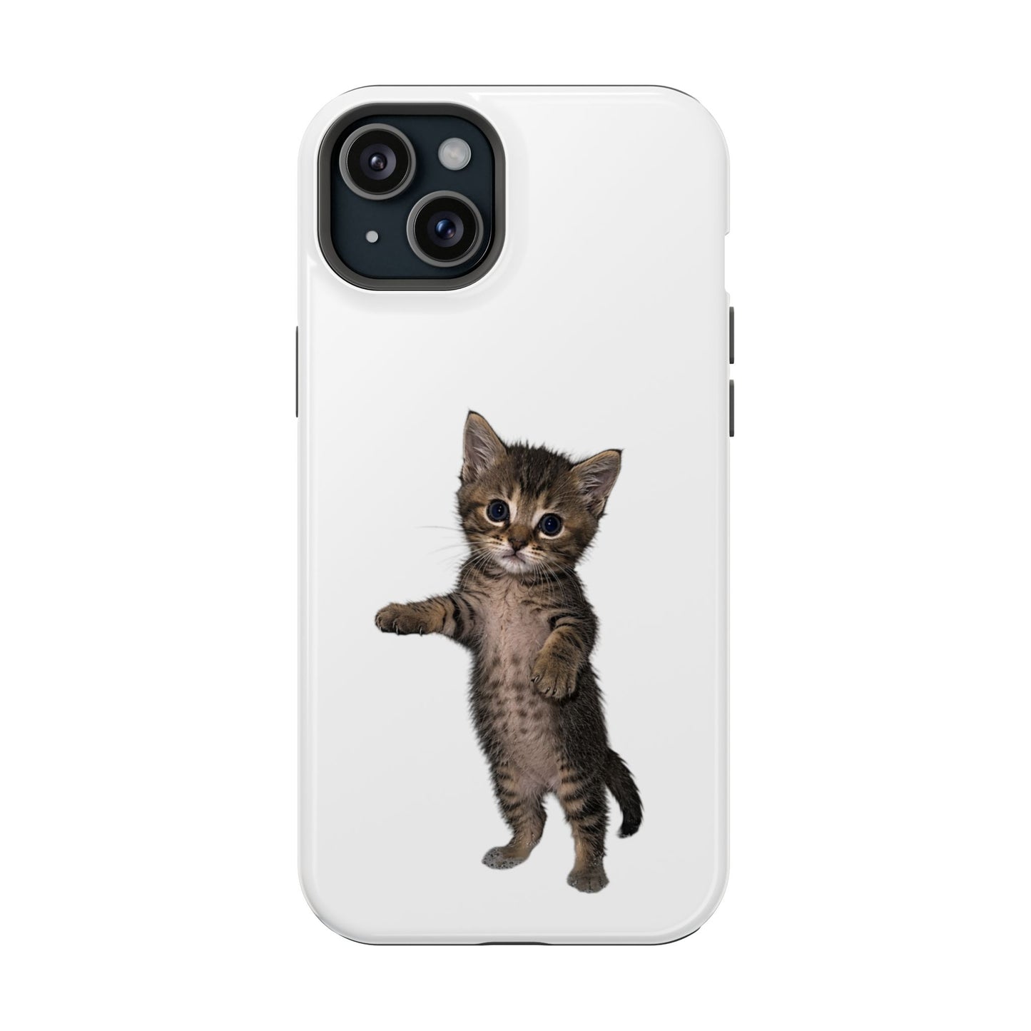 Cute Standing Kitten Magnetic Phone Case