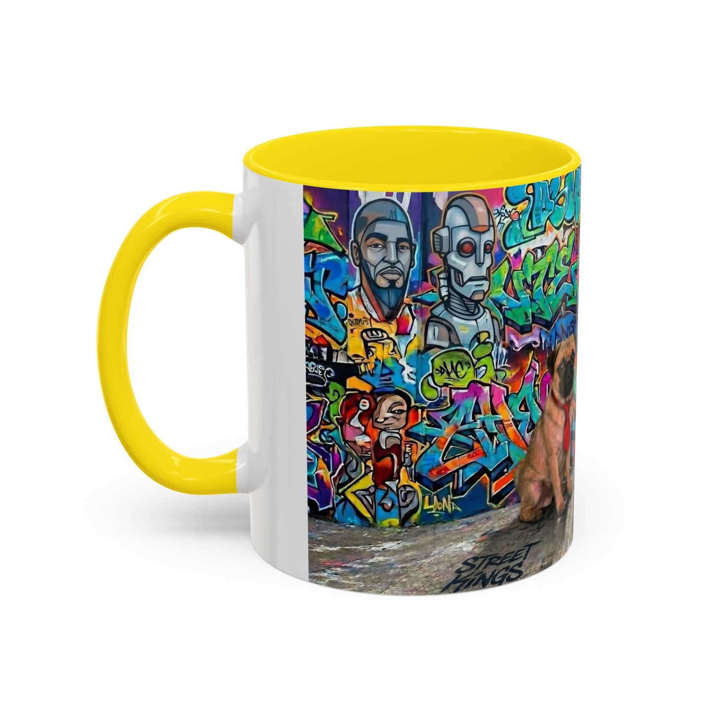 Graffiti Pets Coffee Mug — Colorful Street Art Dog & Cat Accent Mug (11/15oz)