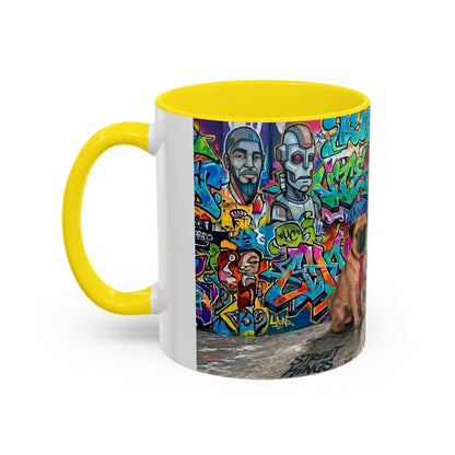 Graffiti Pets Coffee Mug — Colorful Street Art Dog & Cat Accent Mug (11/15oz)
