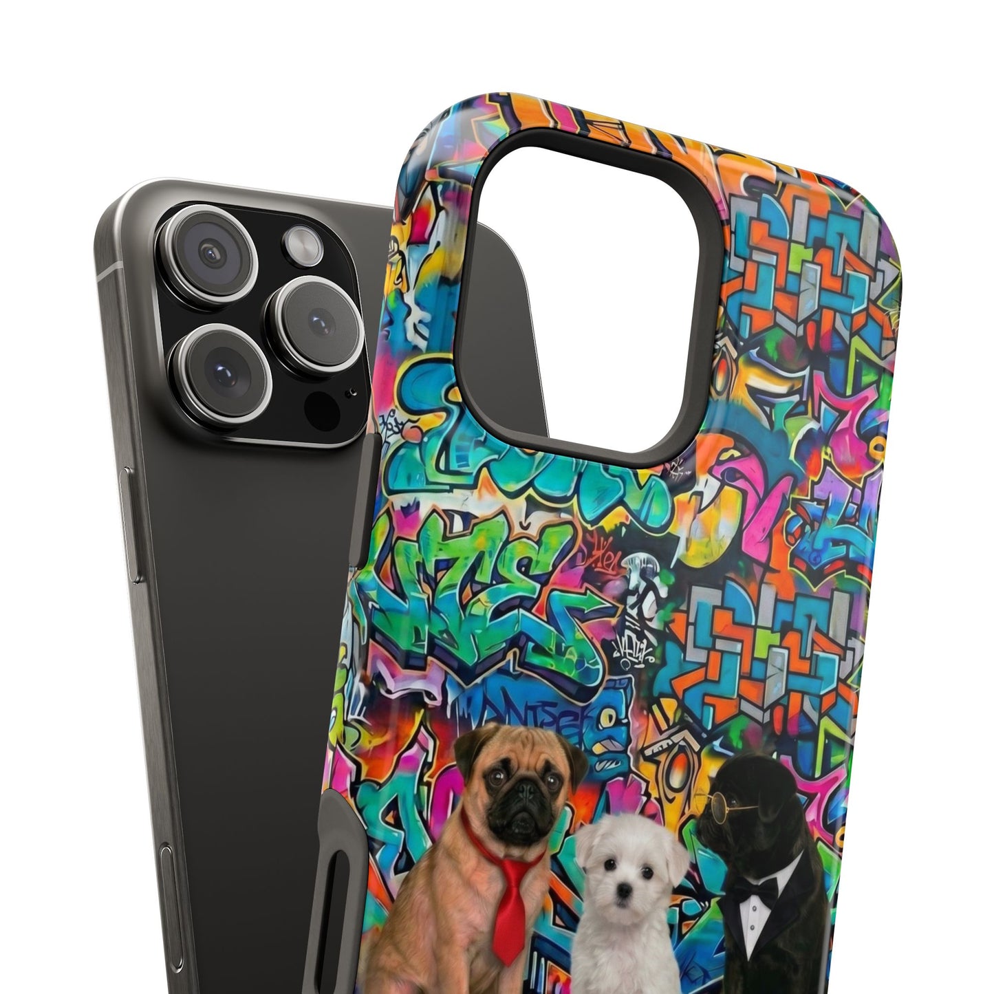 Puppy Squad Graffiti Phone Case — Impact-Resistant Protective Case