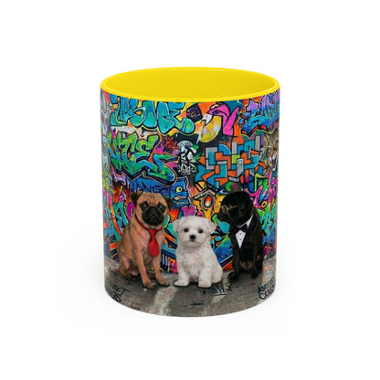 Graffiti Pets Coffee Mug — Colorful Street Art Dog & Cat Accent Mug (11/15oz)