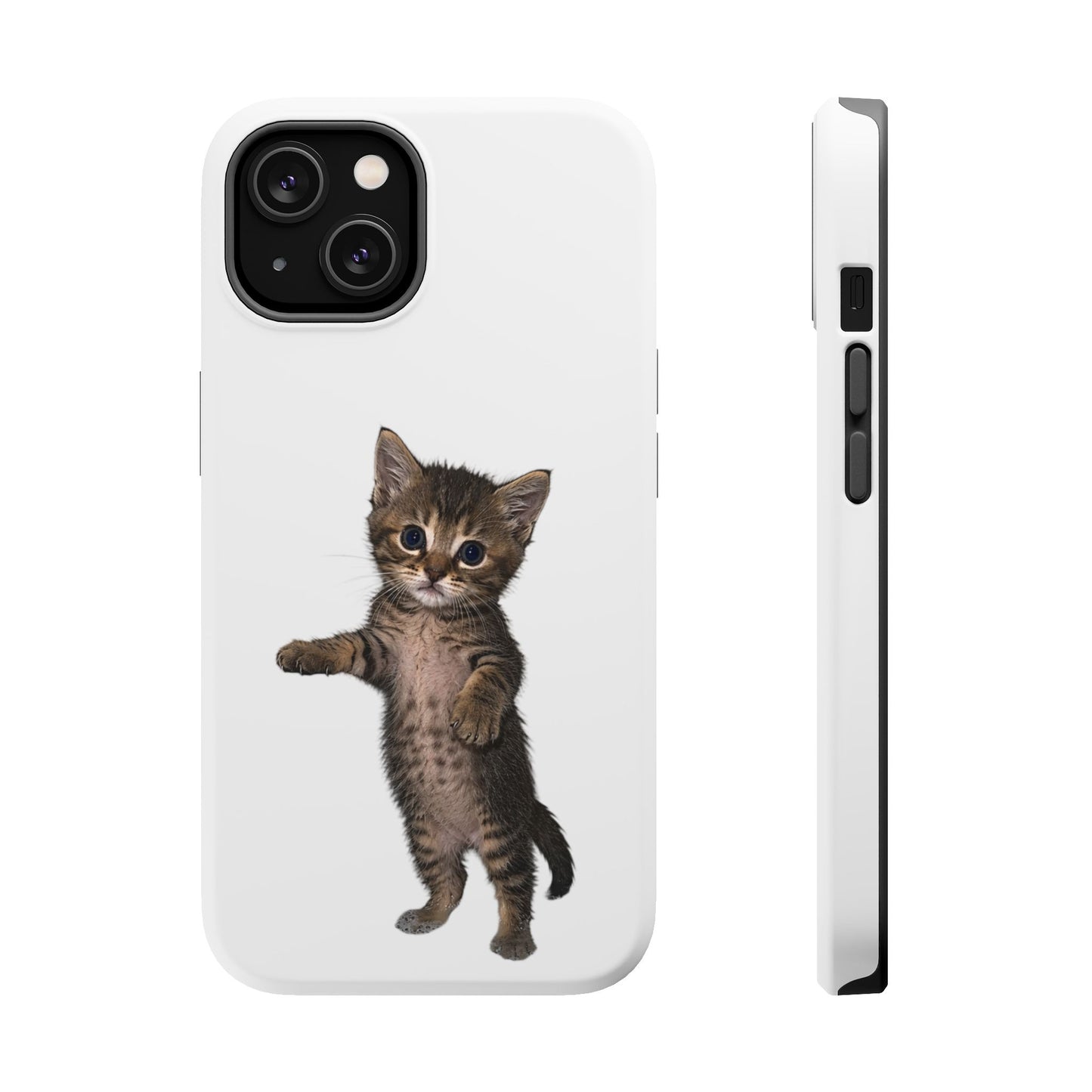Cute Standing Kitten Magnetic Phone Case