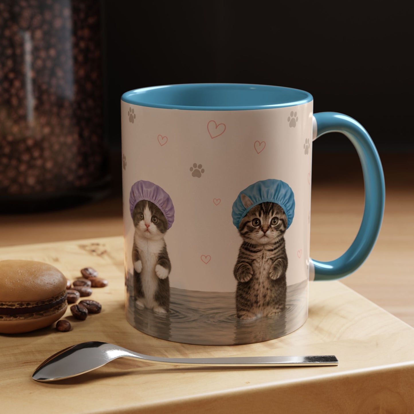 Cute Kittens in Shower Caps Accent Coffee Mug – 11/15oz