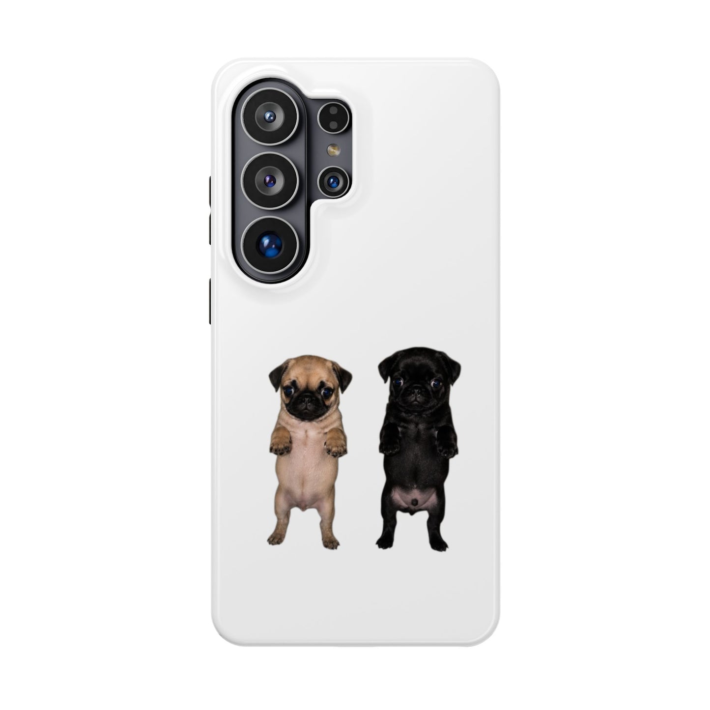 Cute Standing Pug Duo Magnetic Impact-Resistant Phone Case
