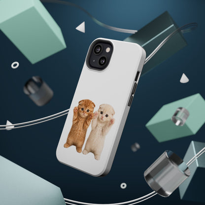 Cute Raising Paws Kittens Magnetic Impact-Resistant  Phone Case