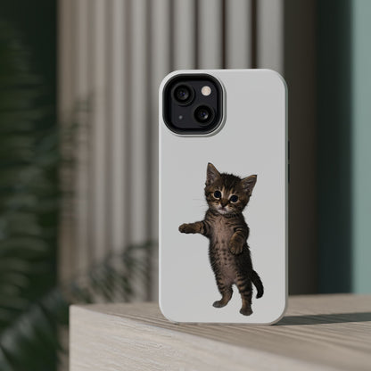 Cute Standing Kitten Magnetic Phone Case