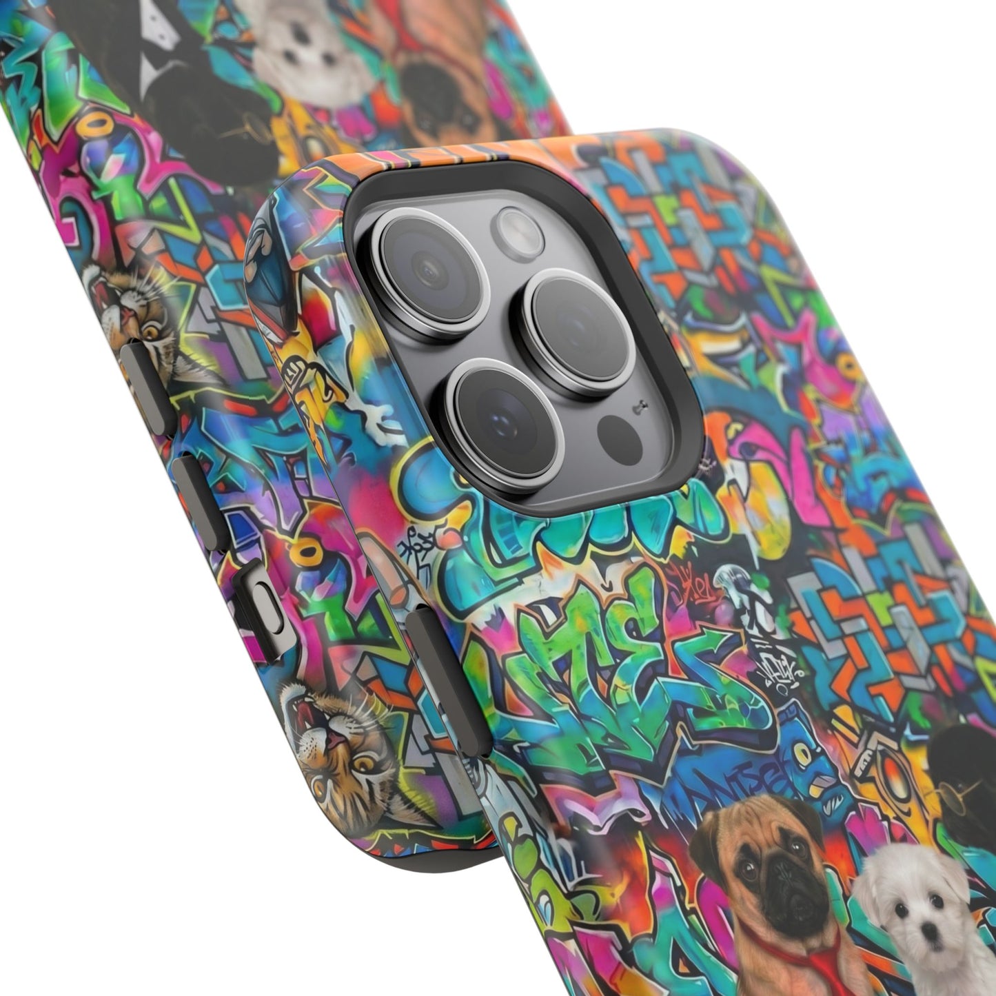 Puppy Squad Graffiti Phone Case — Impact-Resistant Protective Case
