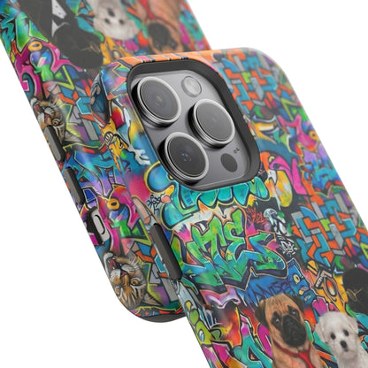 Puppy Squad Graffiti Phone Case — Impact-Resistant Protective Case