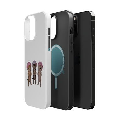 Cute Standing Kittens with Shower Caps  Phone Case