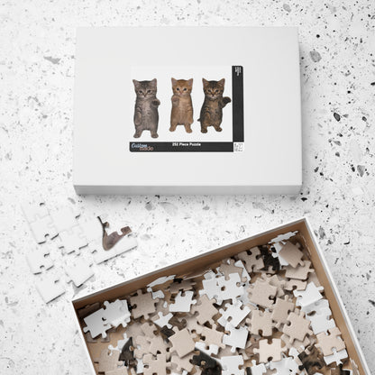 Cute Standing Trio Kittens Dancing Jigsaw Puzzle