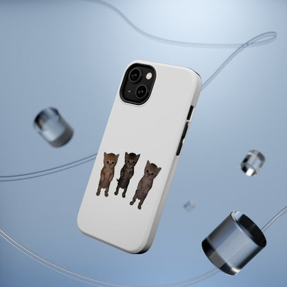 Cute Standing Kittens Magnetic Impact-Resistant Phone Case