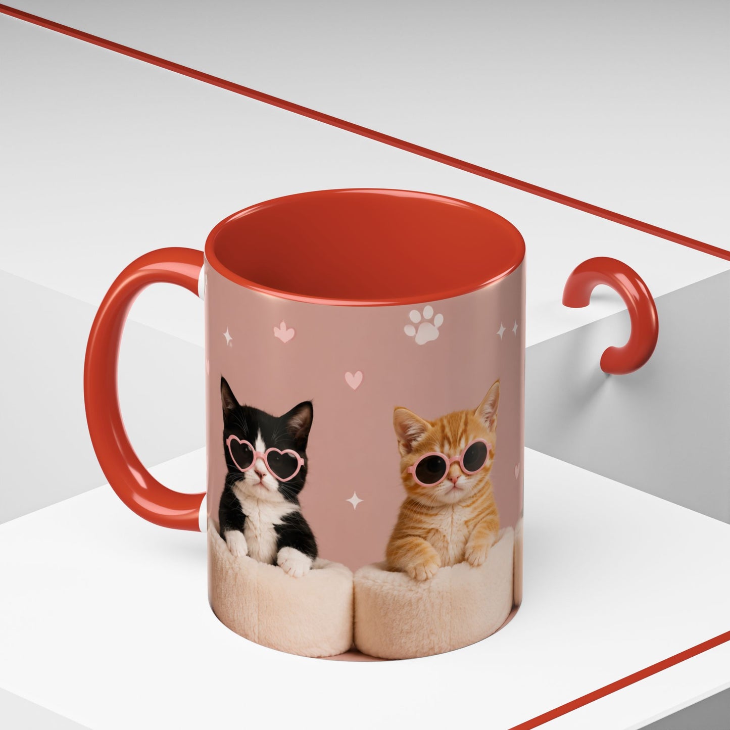 Cute Cat Lovers Coffee Mug - 11 & 15oz - Perfect Gift for Pet Owners