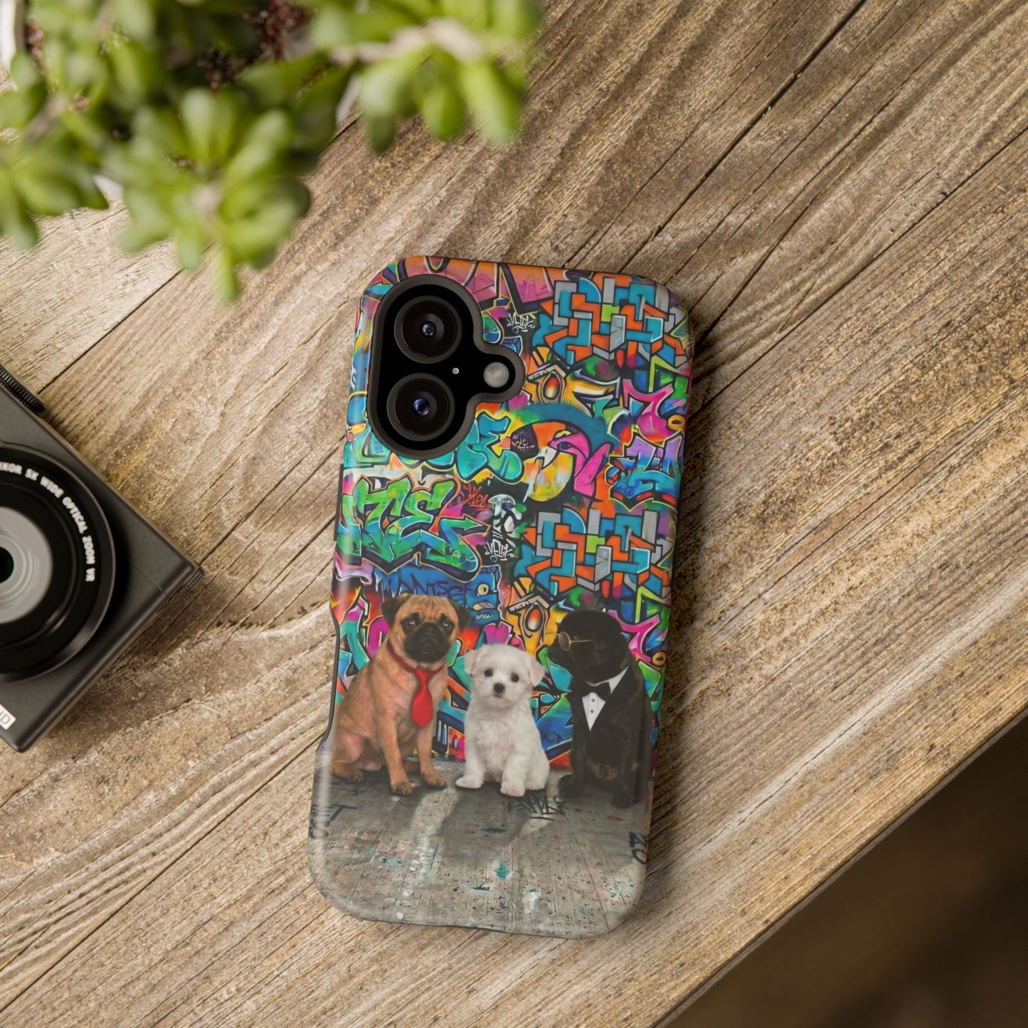 Puppy Squad Graffiti Phone Case — Impact-Resistant Protective Case