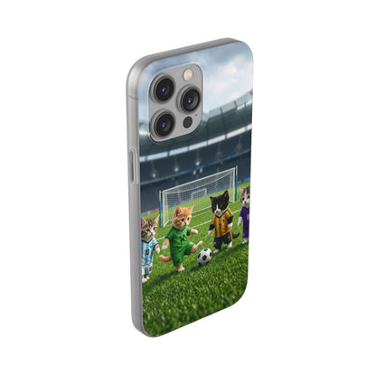 Cute Soccer Cats Phone Case — Kawaii Football Kit iPhone Cover
