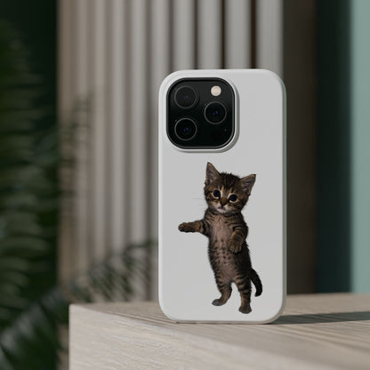 Cute Standing Kitten Magnetic Phone Case