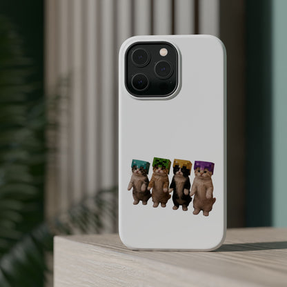 Dancing Kittens Minecraft Helmet Magnetic Impact-Resistant Phone Case