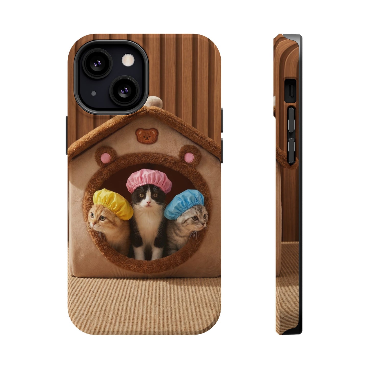 Cute Kittens in Cozy House Phone Case — Magnetic Impact-Resistant Case
