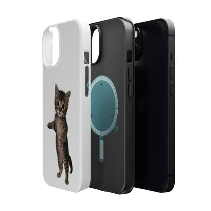 Cute Standing Kitten Magnetic Phone Case