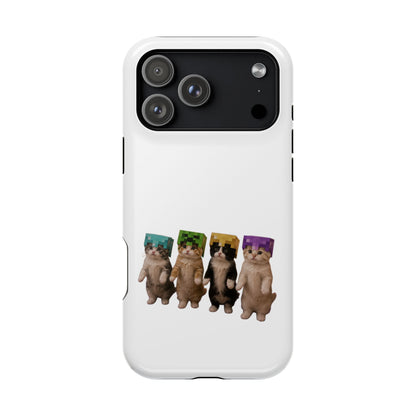 Dancing Kittens Minecraft Helmet Magnetic Impact-Resistant Phone Case