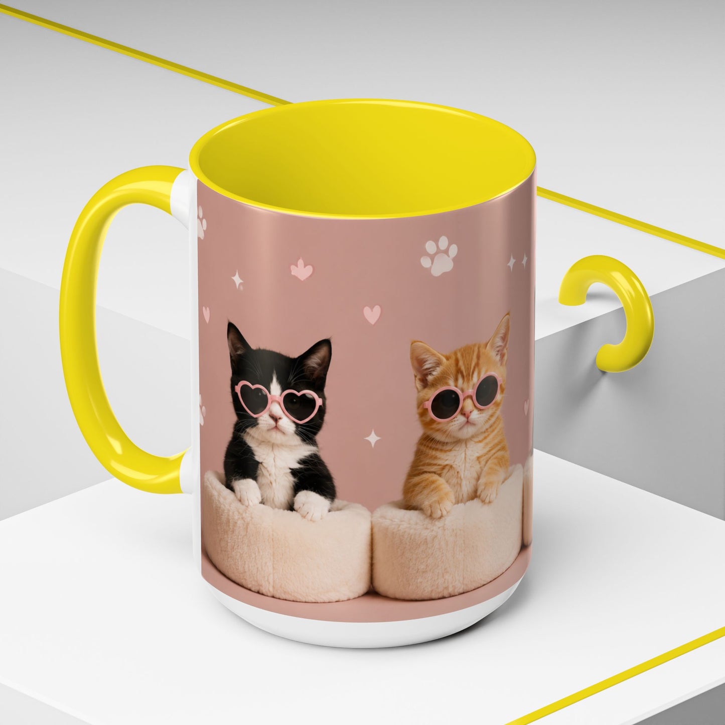 Cute Cat Lovers Coffee Mug - 11 & 15oz - Perfect Gift for Pet Owners