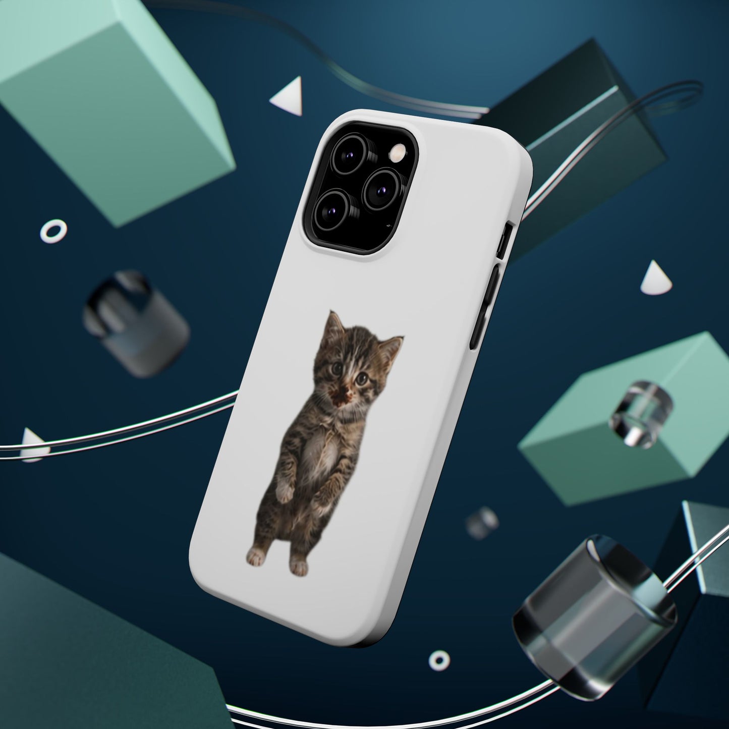 Cute Standing Kitten Magnetic Impact-Resistant Phone Case
