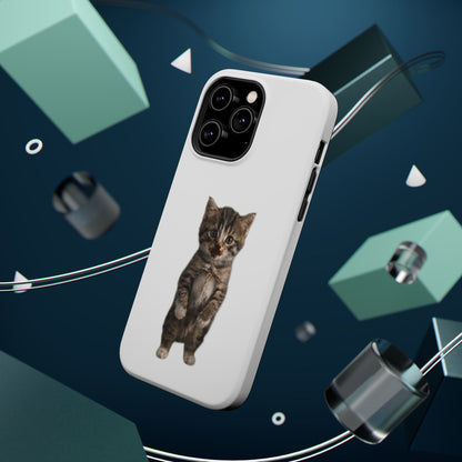 Cute Standing Kitten Magnetic Impact-Resistant Phone Case