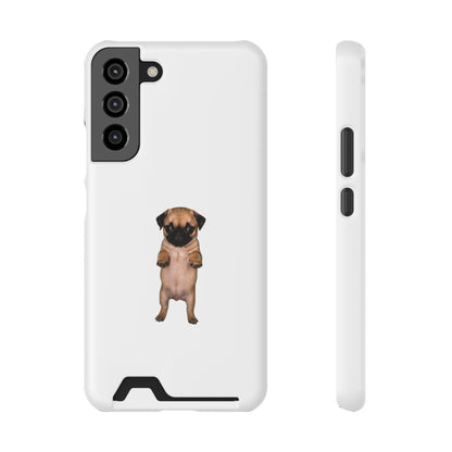 Cute Standing Pug Phone Card Case