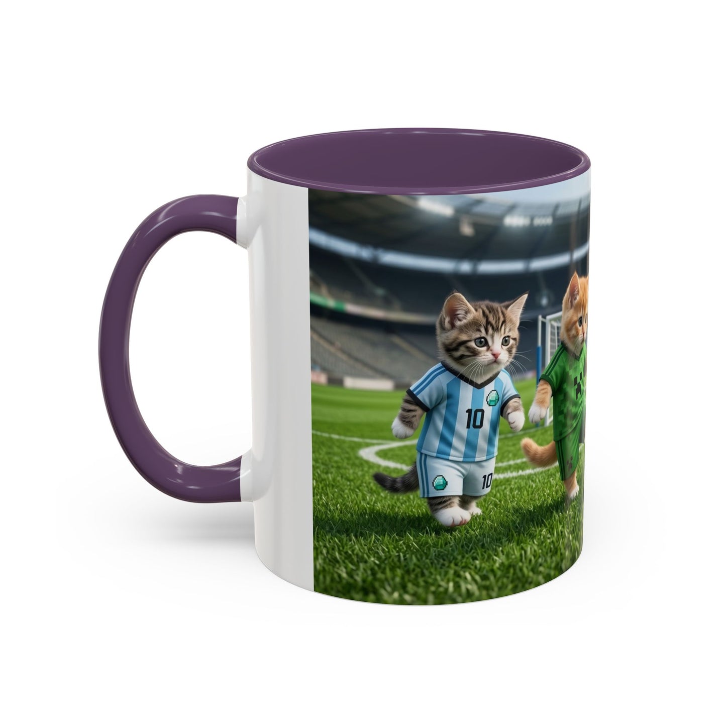 Soccer Kittens Accent Coffee Mug — Cute Cat Soccer Players 11/15oz