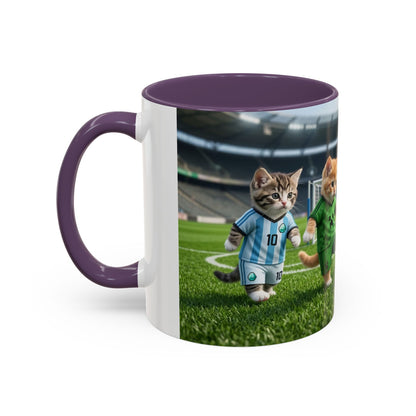 Soccer Kittens Accent Coffee Mug — Cute Cat Soccer Players 11/15oz